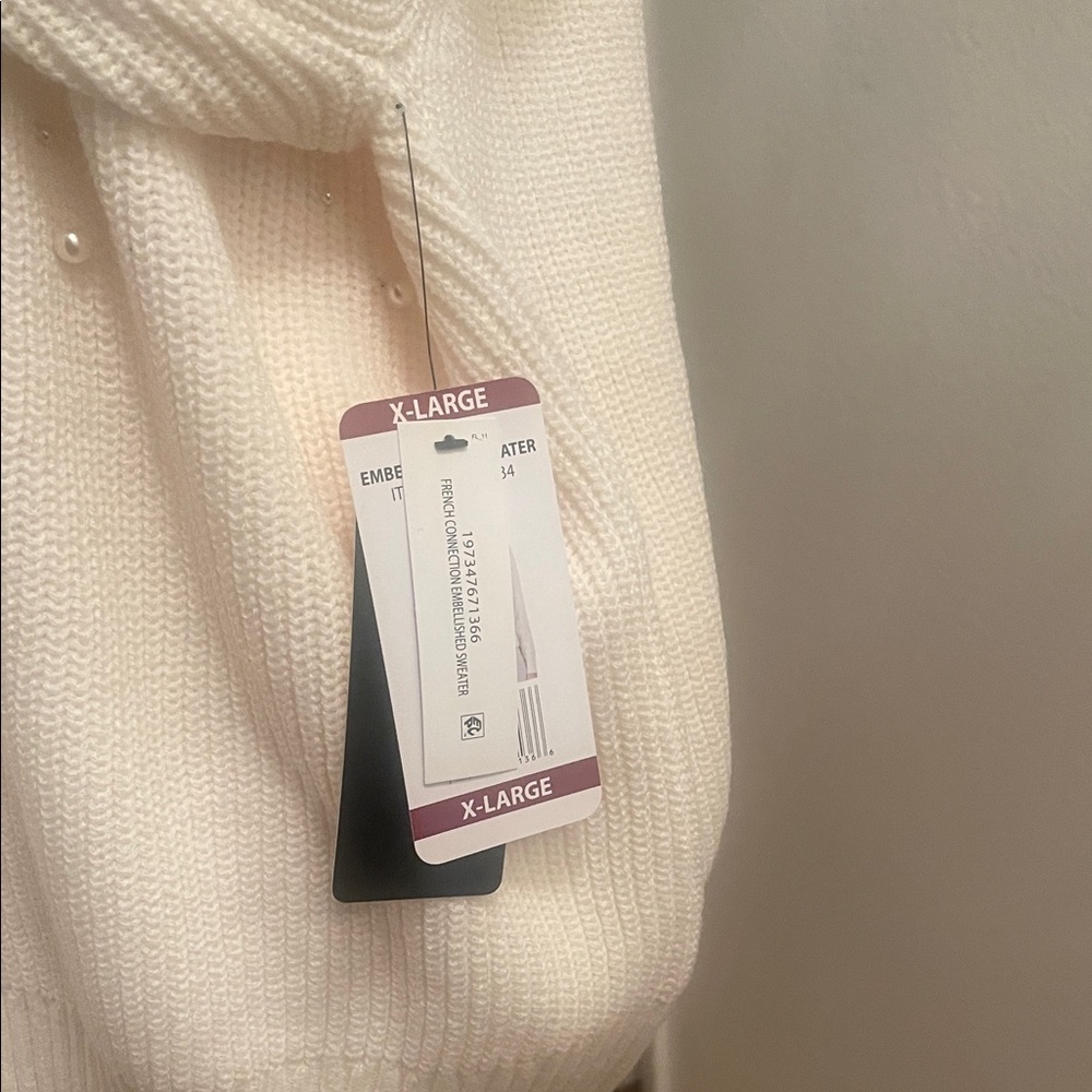 French Connection Cream Knit Sweater - Picture 2 of 2